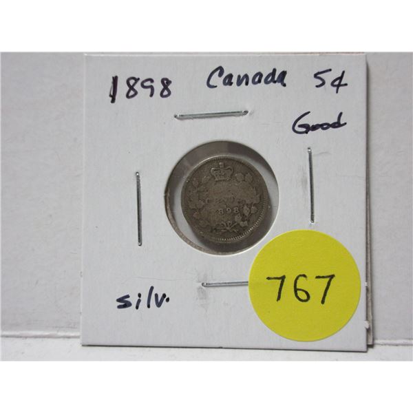 1898 Canada Silver 5¢