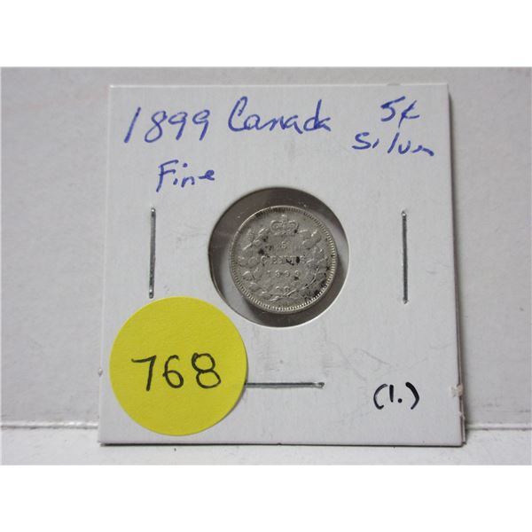 1899 Canada Silver 5¢ (1.)