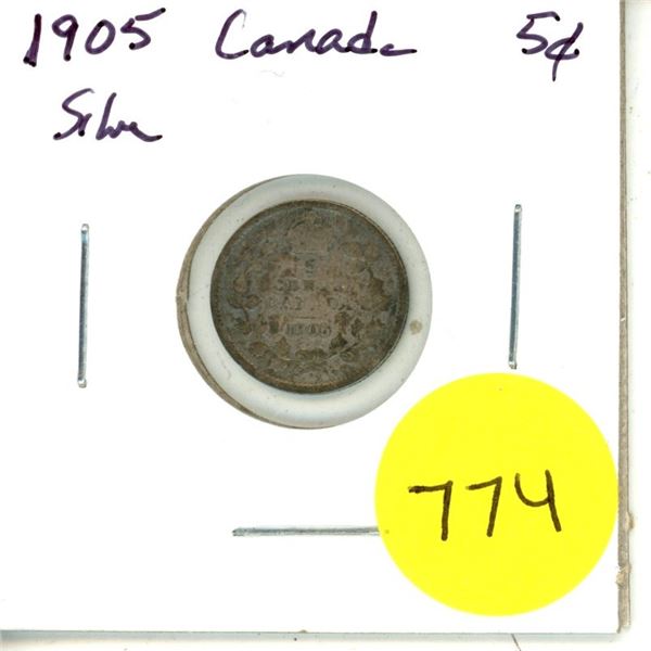 1905 Canada Silver 5¢