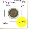 Image 1 : 1910 PL CB Canada Silver 5¢