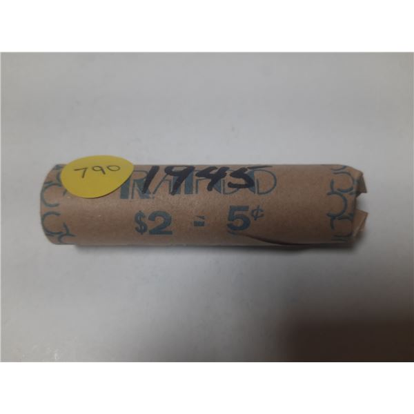 1945 Roll Canada Nickels