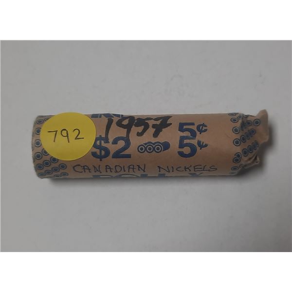 1957 Roll Canada Nickels