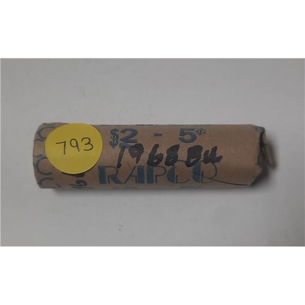 1968 Roll Canada BU Nickels