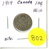 Image 1 : 1919 Canada Silver 10¢