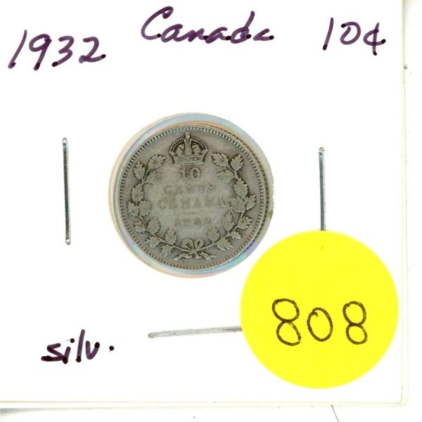 1932 Canada Silver 10¢