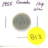 Image 1 : 1955 Canada Silver 10¢