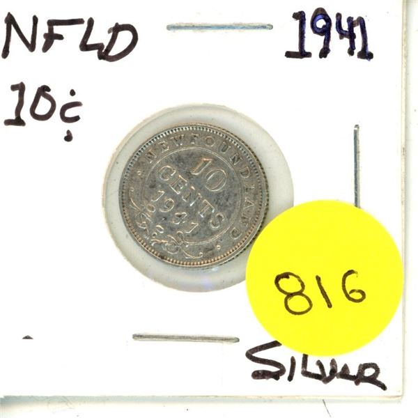 1941 Newfoundland Silver 10¢