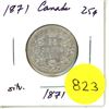 Image 1 : 1871 Canada Silver 25¢