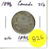 Image 1 : 1890H Canada Silver 25¢