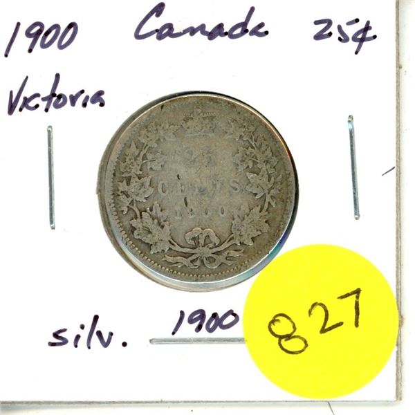 1900 Canada Silver 25¢