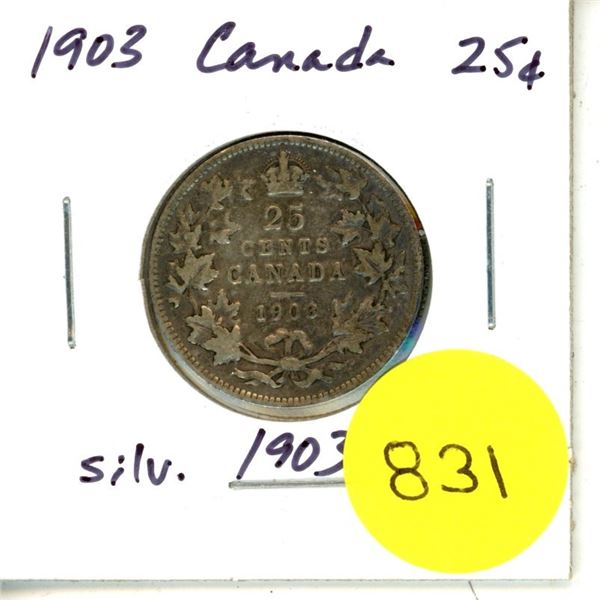 1903 Canada Silver 25¢