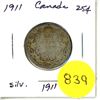 Image 1 : 1911 Canada Silver 25¢