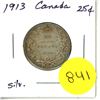 Image 1 : 1913 Canada Silver 25¢