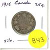Image 1 : 1915 Canada Silver 25¢