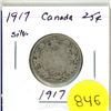 Image 1 : Lot of 4 Canada Silver 25¢:  1917-1920