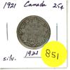 Image 1 : 1921 Canada Silver 25¢
