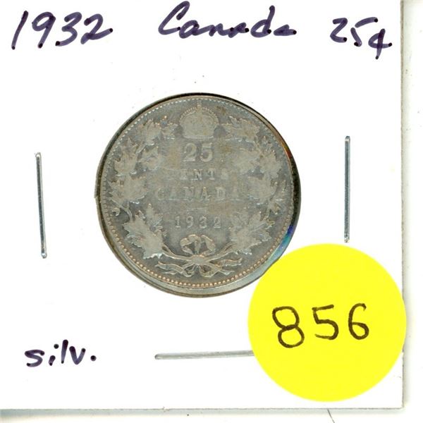 1932 Canada Silver 25¢