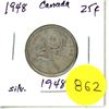 Image 1 : 1948 Canada Silver 25¢ (1.)
