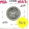 Image 1 : 1956 Canada Silver 25¢