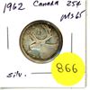Image 1 : 1962 Canada Silver 25¢
