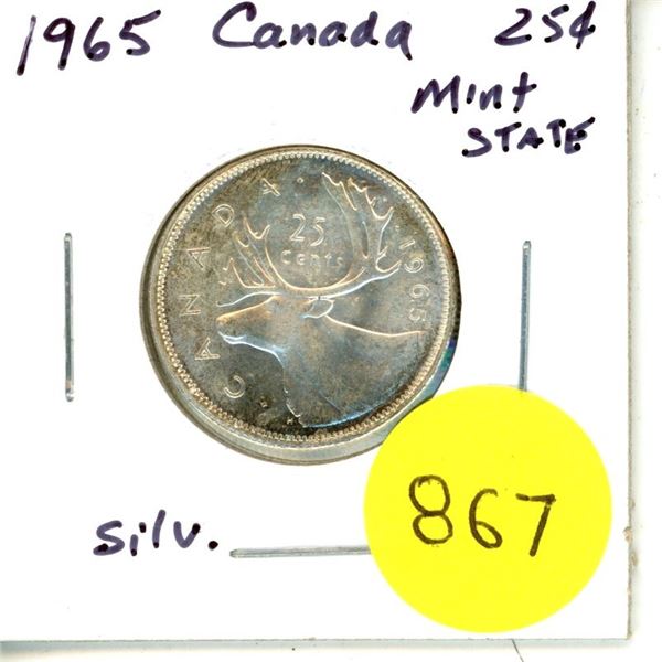 1965 Canada Silver 25¢