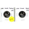 Image 1 : Lot of 2 Proof 67 Canada 25¢:  1988 & 1994