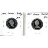 Image 2 : Lot of 2 Proof 67 Canada 25¢:  1988 & 1994