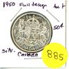 Image 1 : 1950 Full Design Canada Silver 50¢