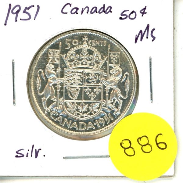 1951 Canada Silver 50¢