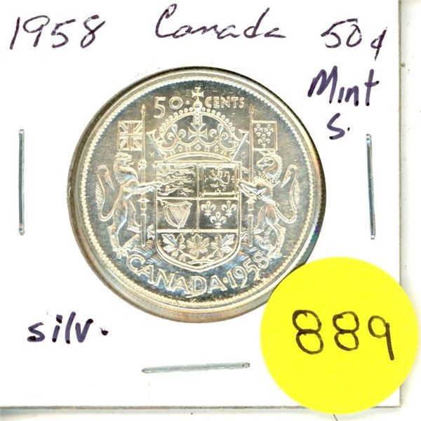 1958 Canada Silver 50¢