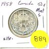 Image 1 : 1958 Canada Silver 50¢