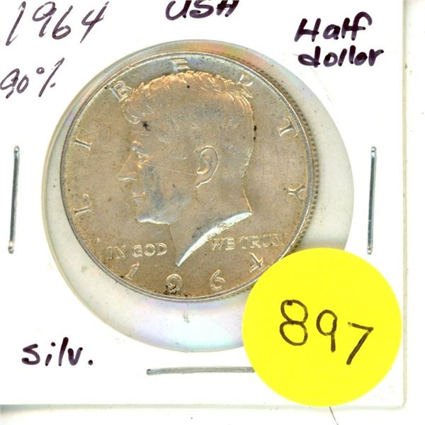 1964 USA Silver Half Dollar