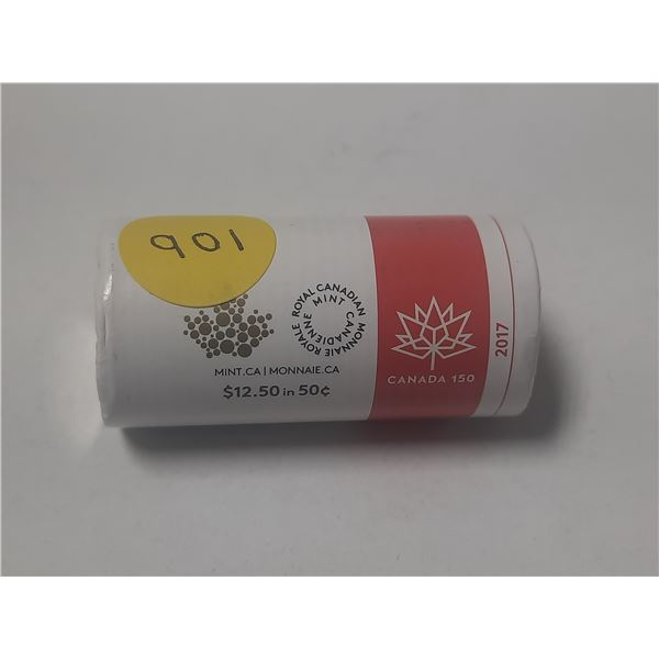 2017 Mint Roll BU Canada 50¢ (Canada 150th Anniversary)