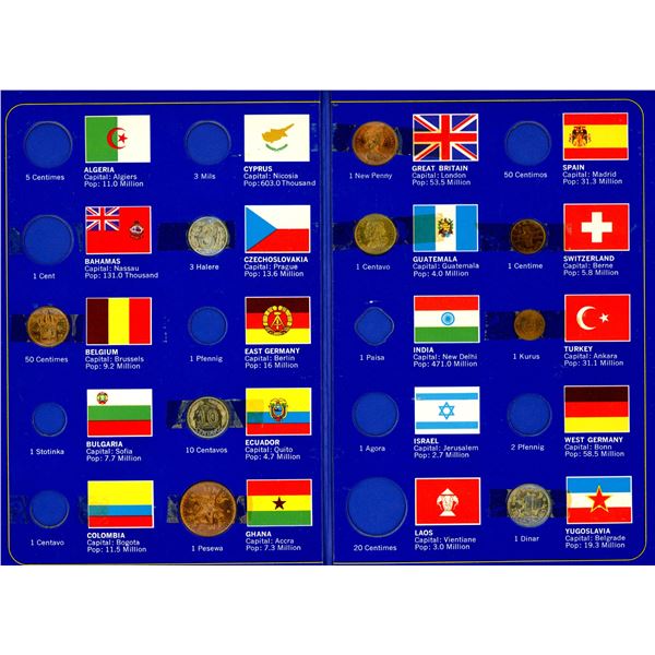 Coins of the World Collector's Card with 9 coins