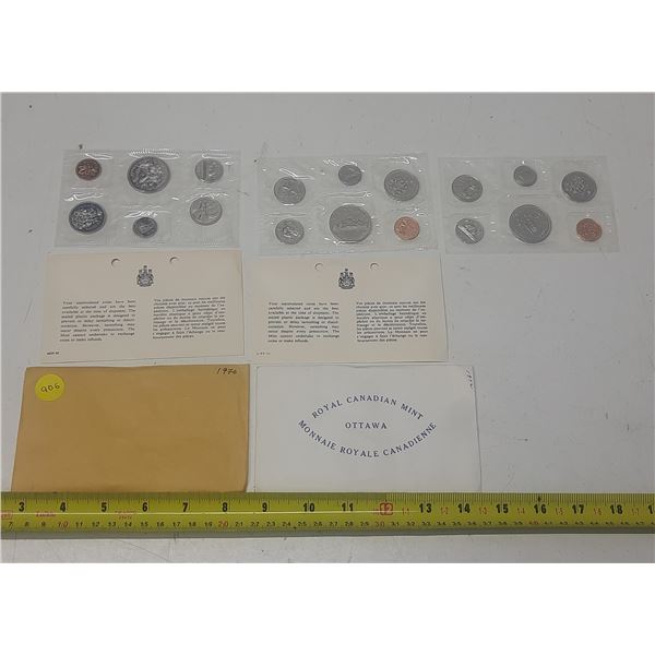 Lot of 3 Canada Year Sets:  1970, 1971, 1972