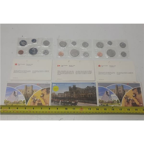 Lot of 3 Canada Year Sets:  1978, 1979, 1980