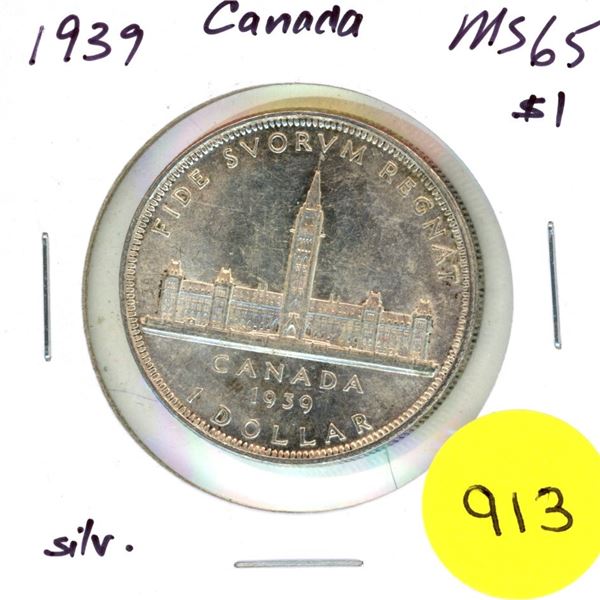 1939 Canada Silver Dollar