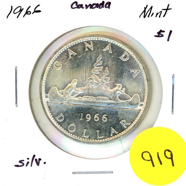 1966 Canada Silver Dollar