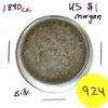 Image 1 : 1890cc USA Silver Morgan Dollar