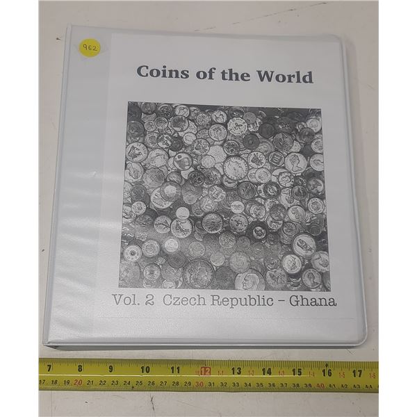 Foreign Coins Binder Volume 2:  Czech Republic - Ghana (16 countries, 100 coins)