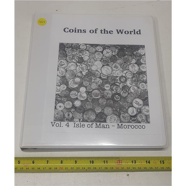Foreign Coins Binder Volume 4:  Isle of Man - Morocco (16 countries, 96 coins)