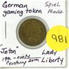 Image 1 : 19th to Early 20th Century German Gaming Token (Jeton), Lady Liberty