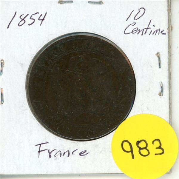 1854 France 10 Centimes