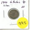Image 1 : 1940 Great Britain Silver 3 Pence