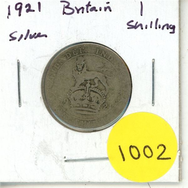 1921 Great Britain Silver One Shilling