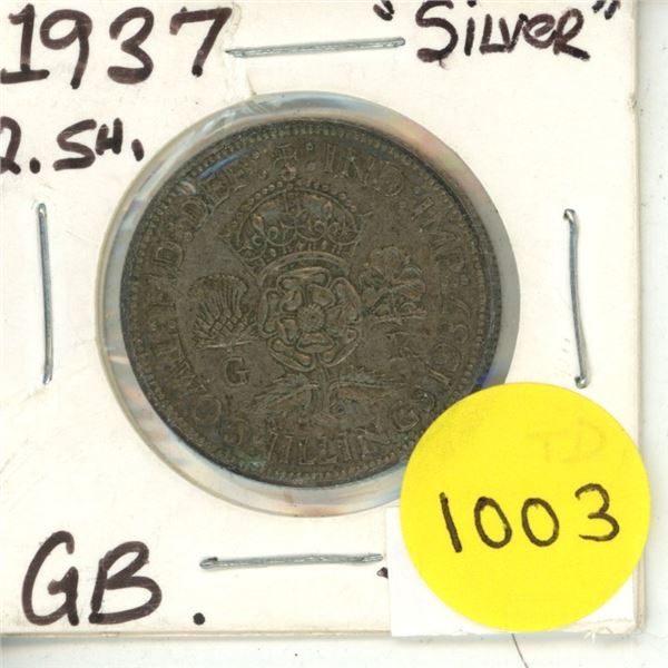 1937 Great Britain Silver 2 Shillings