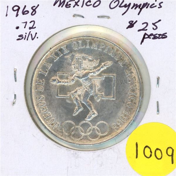 1968 Mexico Silver 25 Pesos