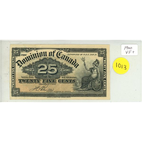 1900 Dominion of Canada Shinplaster, Boville