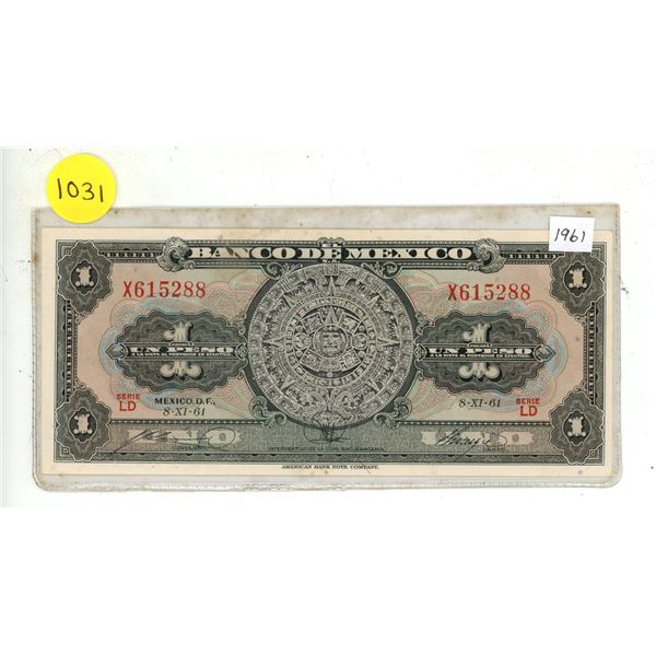1961 Mexico One Peso