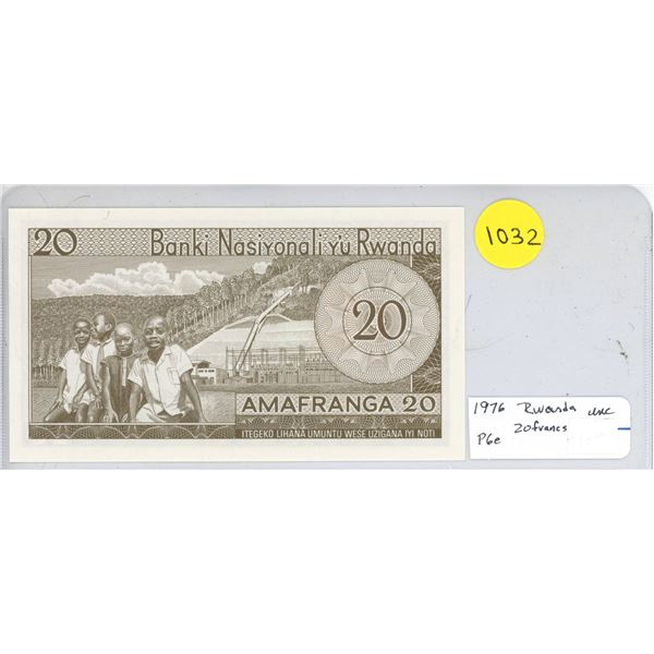 1976 Rwanda 20 Francs